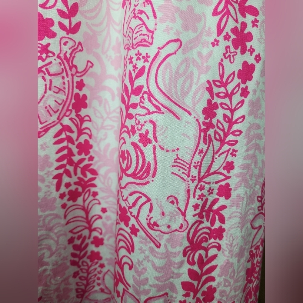 Lilly Pulitzer 100% Cotton Livie Pink Halter Top Dress sz 4 - Picture 13 of 15